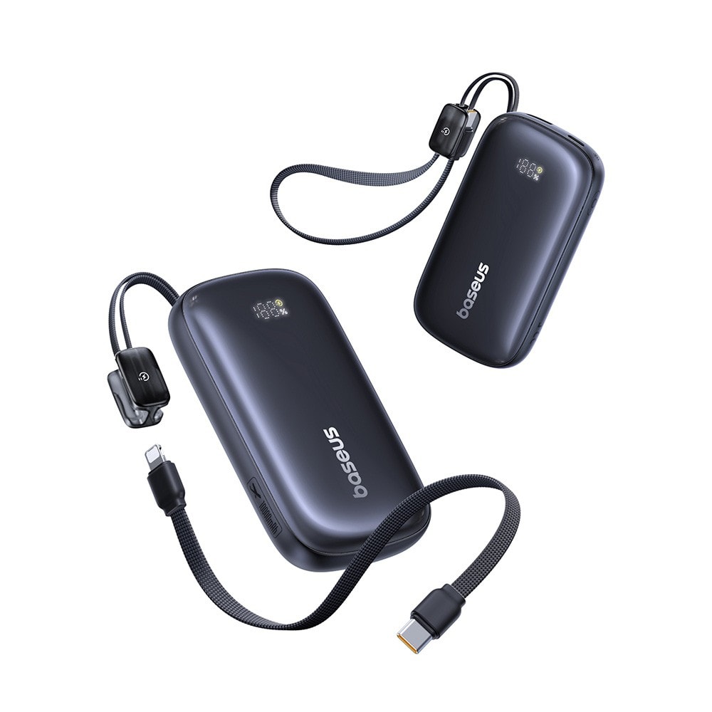 Baseus EnerFill FC21 Qpow 3 Ultra Digital Display Power Bank With Detachable Cable 10000mAh 22.5W