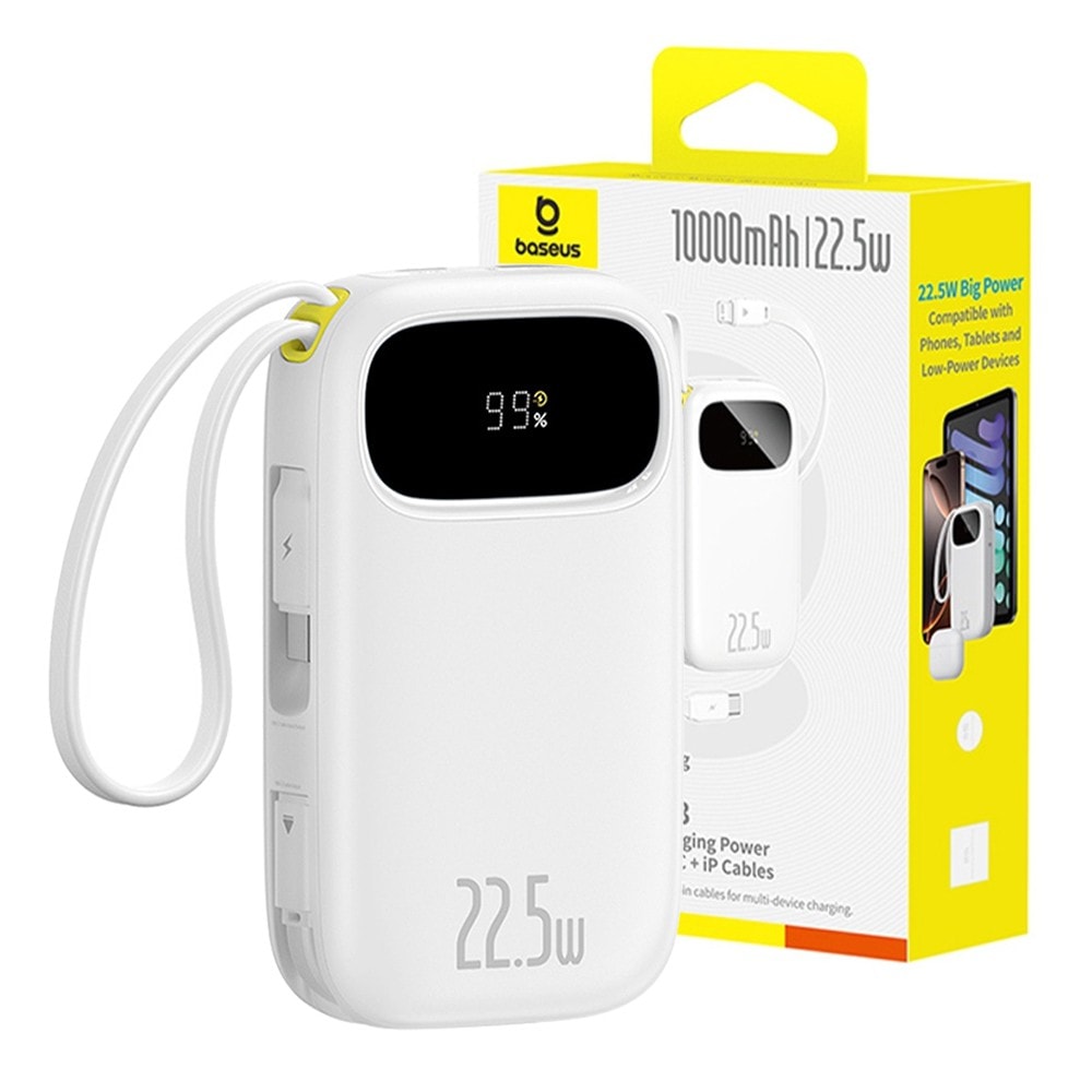 Baseus EnerFill FC31 Digital Display Power Bank with 2 Built-in Cables 10000mAh 22.5W