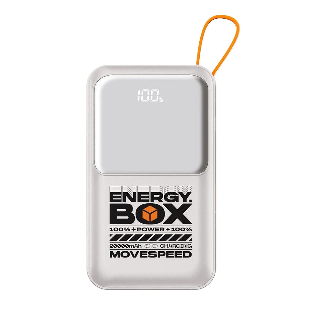 MOVE SPEED F20 Power Bank 20000mAh USB-C Cable 22.5W Max Portable Fast Charging (YSPBF20) (CCC Certified)