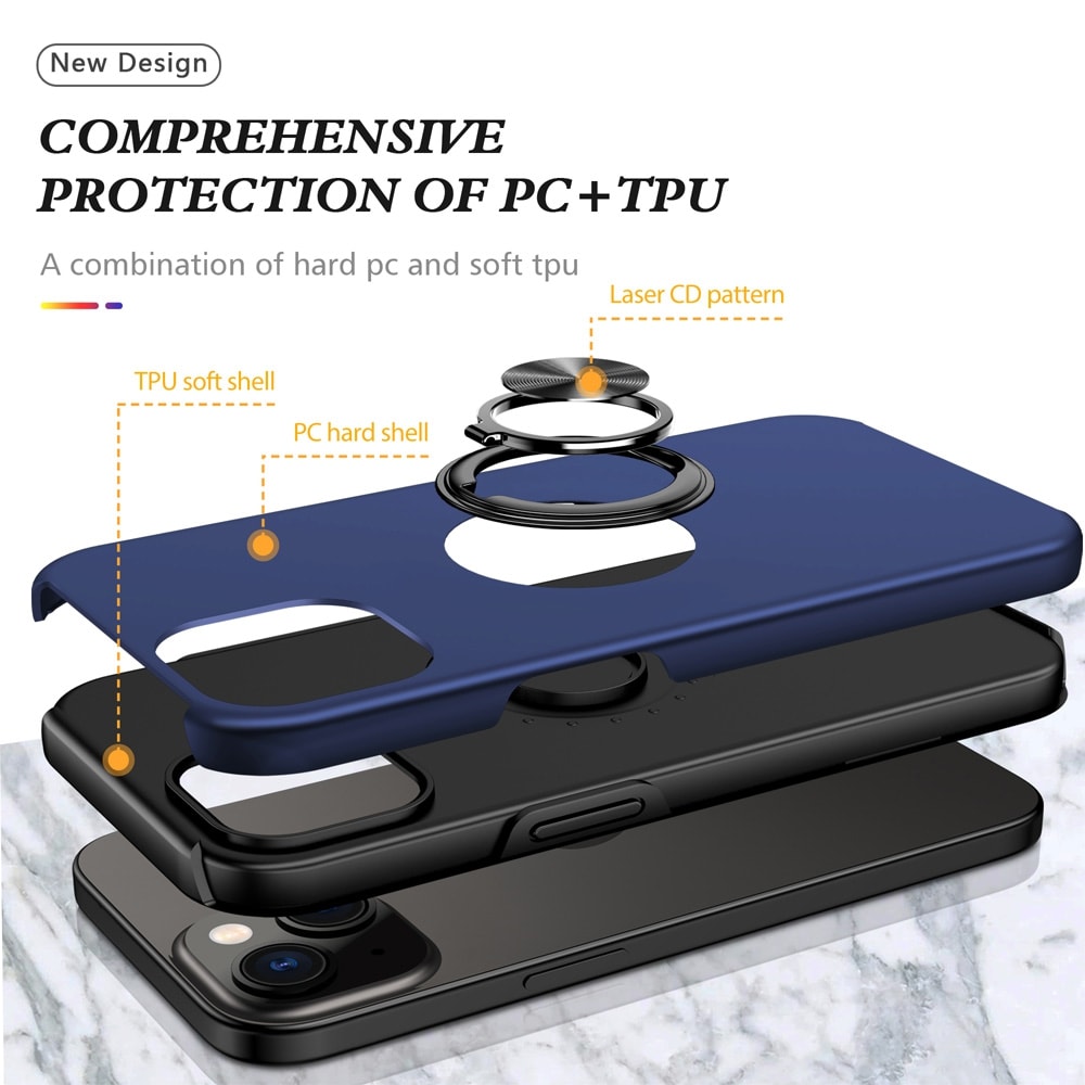 Magnetic Ring Holder Shockproof Cover Case for iPhone 15 PLUS