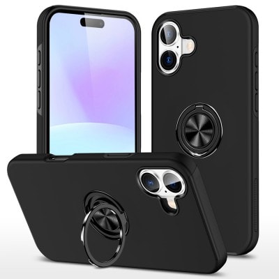 Magnetic Ring Holder Shockproof Cover Case for iPhone 17