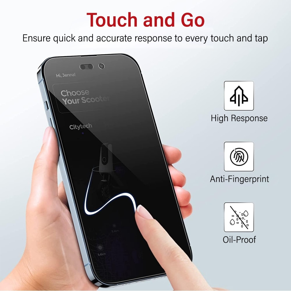 Privacy Tempered Glass Screen Protector For iPhone 14 Pro Max