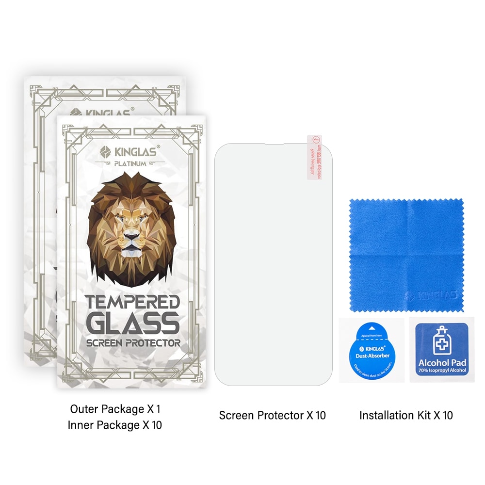 10 Packs Tempered Glass Screen Protector For iPhone 13 Pro Max (Diamond Glass & Japan Glue Upgrade)