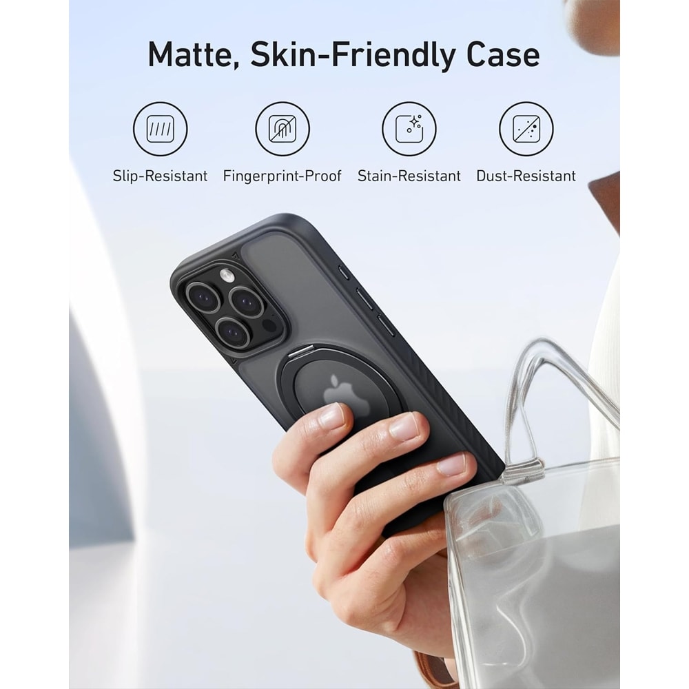 Anker MagGo Magnetic Case with Stand (360° Ring Stand) For iPhone 15