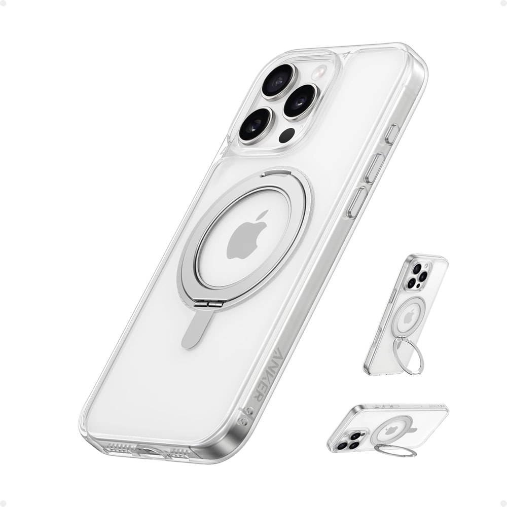 Anker MagGo Magnetic Case with Stand (360° Ring Stand) For iPhone 15 Pro