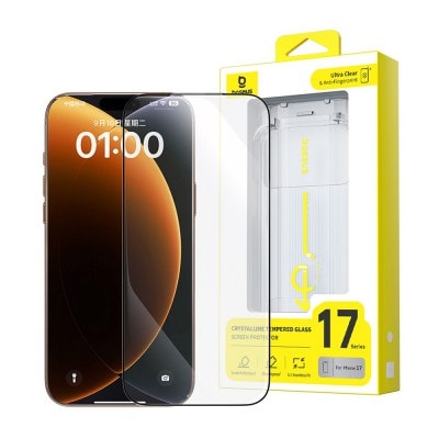 Baseus Crystal Diamond Series HD Tempered Glass for iPhone 17 Pro Max Dust-free chamber II (Includes Cleaning Kit)