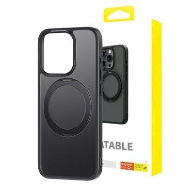 Baseus CyberLoop Series Magnetic Phone Case for iPhone 15 Pro Max-Frosted Black