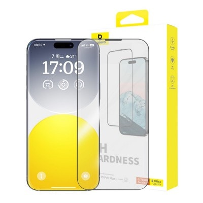 Baseus Diamond Series Full-Coverage HD Tempered Glass Screen Protector for iPhone 15 Pro Max