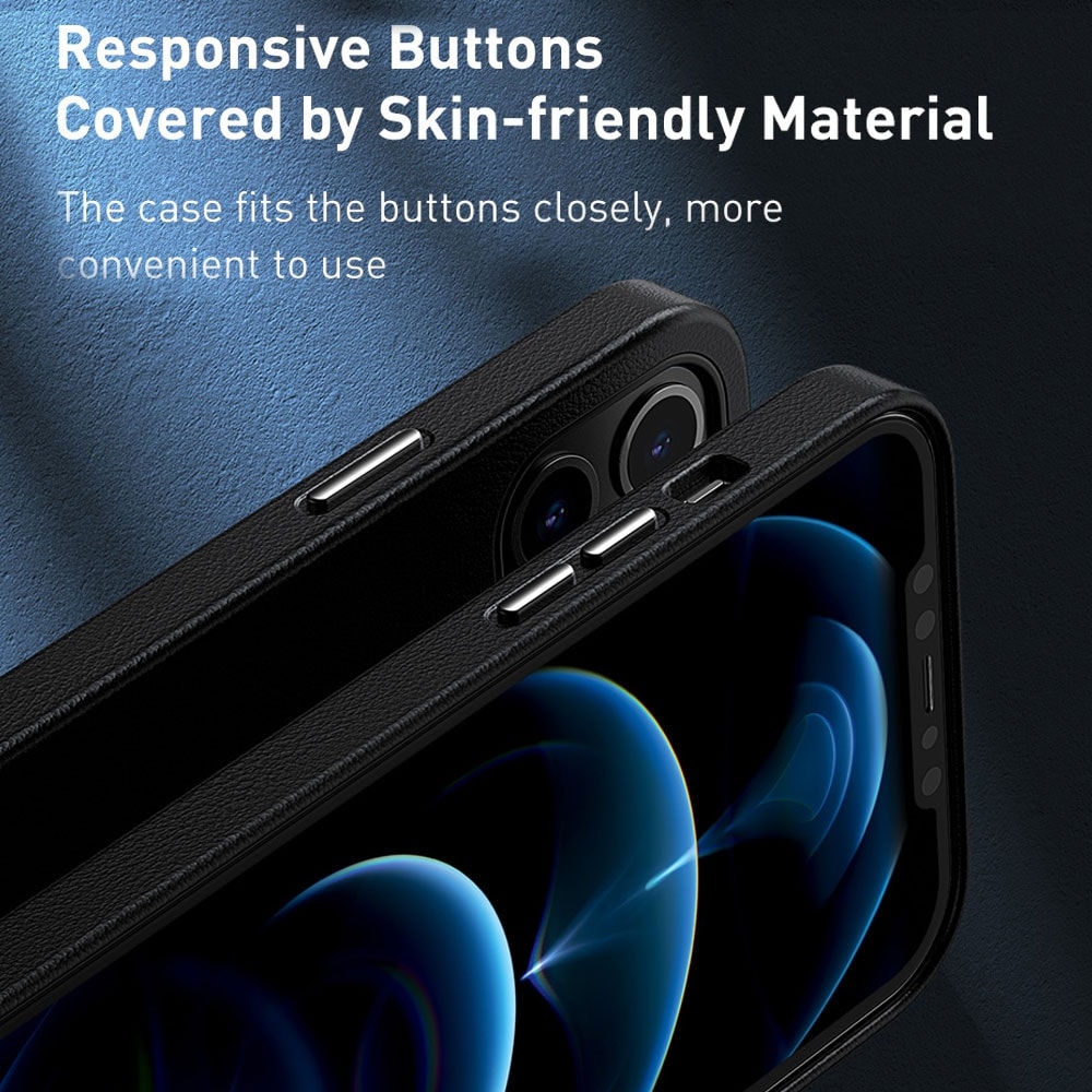 Baseus Fauxther Series Magnetic Phone Case for iPhone 14-Cluster Black