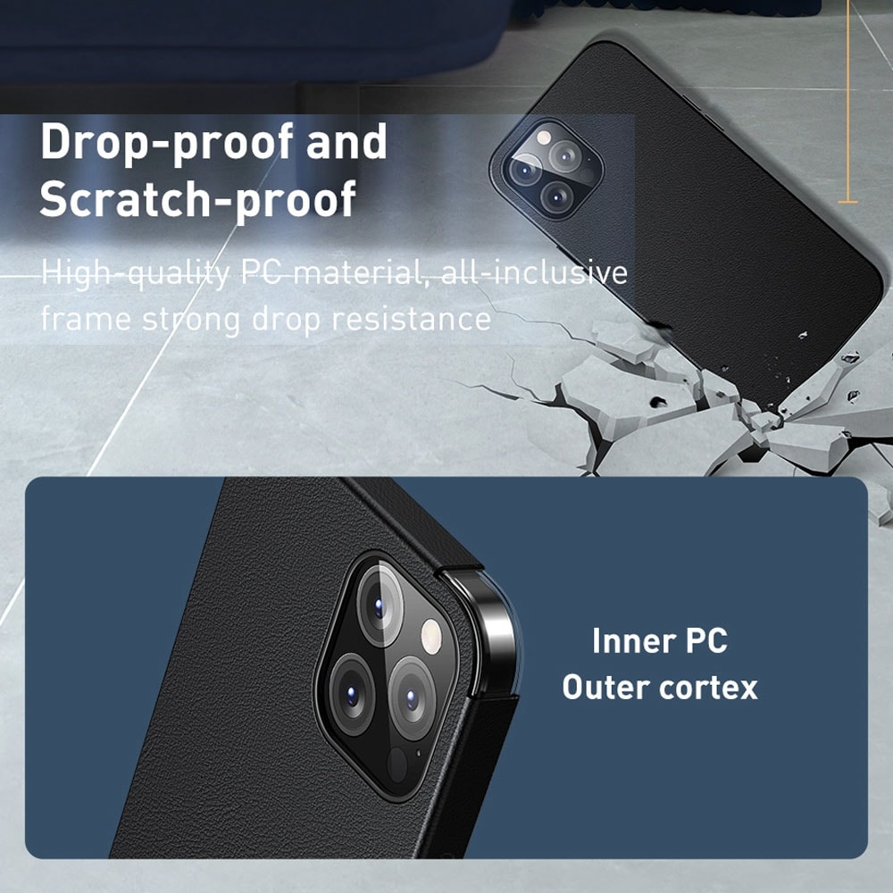 Baseus Fauxther Series Magnetic Phone Case for iPhone 15-Cluster Black