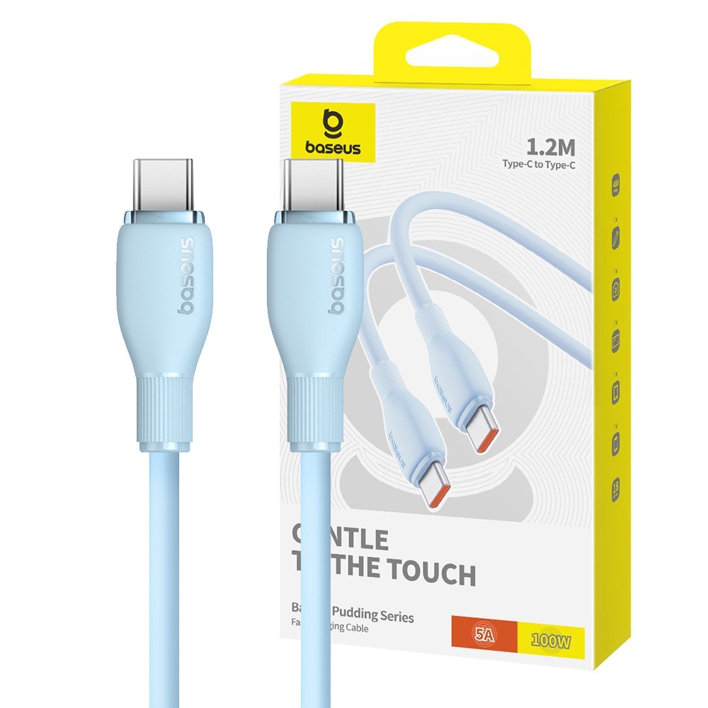 Baseus Pudding Series Fast Charging Cable Type-C to Type-C 100W 1.2m for 15 / 16 / 17 Seires