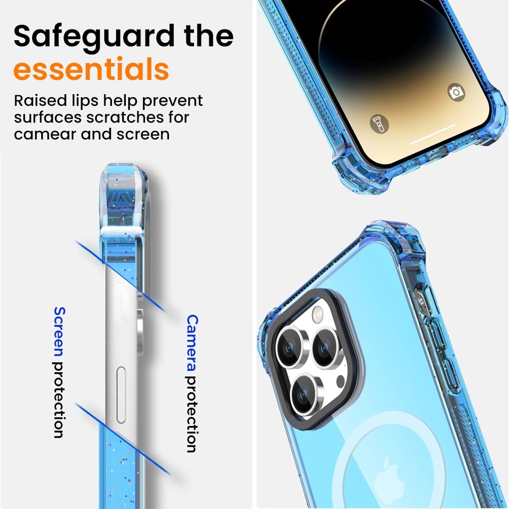 Bounce Impact Clear Shockproof Magnetic Cover Case for iPhone 15 Plus
