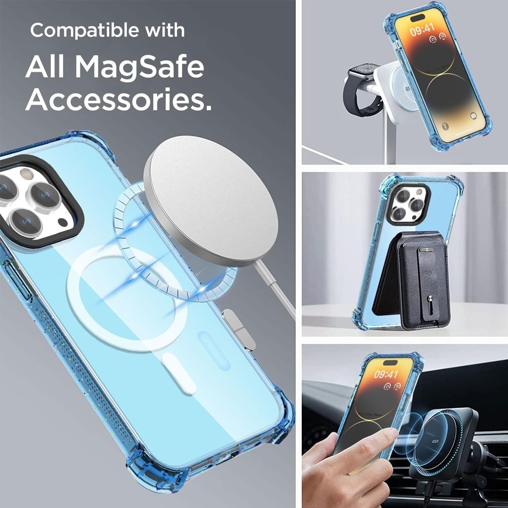 Bounce Impact Clear Shockproof Magnetic Cover Case for iPhone 15 Pro
