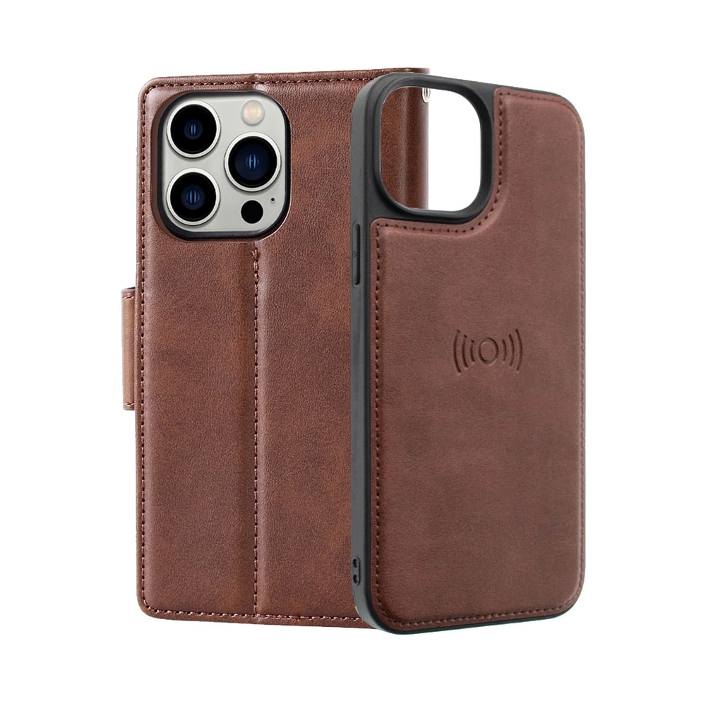 Hanman 2 in 1 Detachable Magnetic Flip Leather Wallet Cover Case for iPhone 14 Pro