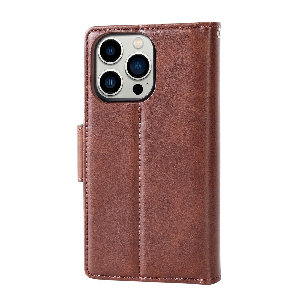 Hanman 2 in 1 Detachable Magnetic Flip Leather Wallet Cover Case for iPhone 15 Pro