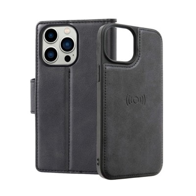 Hanman 2 in 1 Detachable Magnetic Flip Leather Wallet Cover Case for iPhone 16 Plus