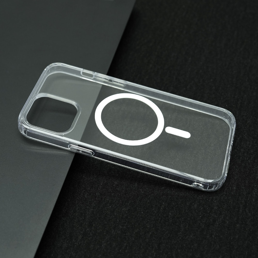 High Quality Acrylic + TPU Hybrid Transparent Magsafe Case for iPhone 15 Pro