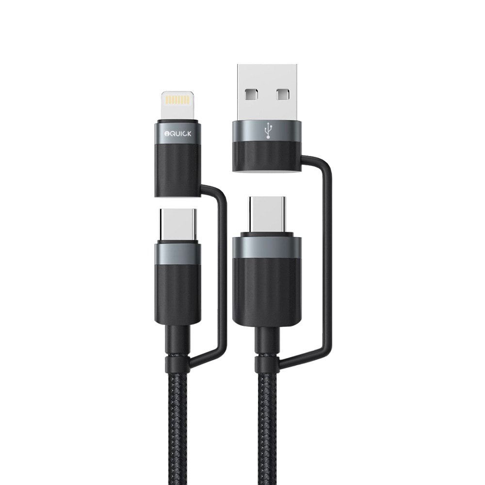 iQuick TransWire I Series 4 in 1 Charging Date Cable 1.2m for 15 / 16 / 17 Series