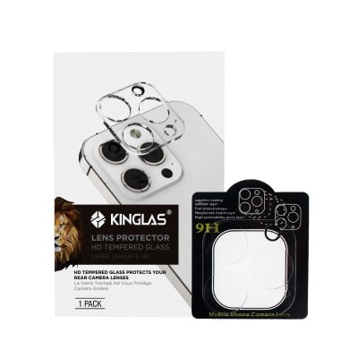 Kinglas Back Camera Lens HD Tempered Glass+Black Circle for iPhone 15 Pro / iPhone 15 Pro Max