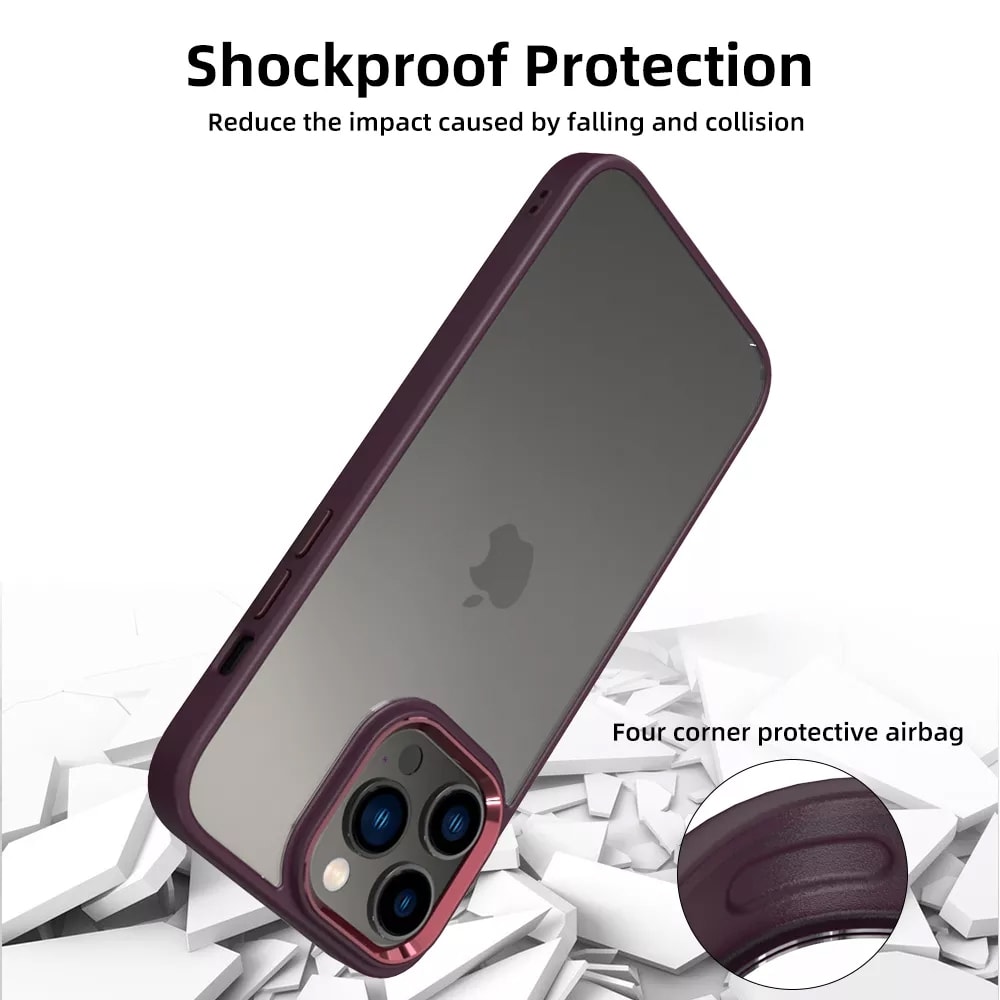 Metal Camera Lens Protection Clear PC Shockproof Case Cover for iPhone 14 Max