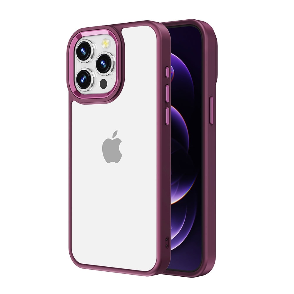 Metal Camera Lens Protection Clear PC Shockproof Case Cover for iPhone 15