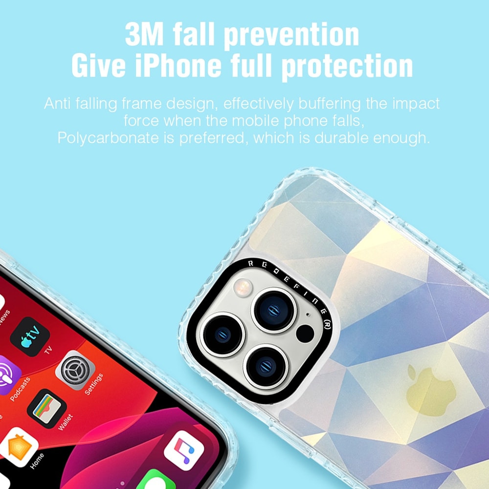 Picasus Laser Iridescent Transparent Cover Case for iPhone 14 Max