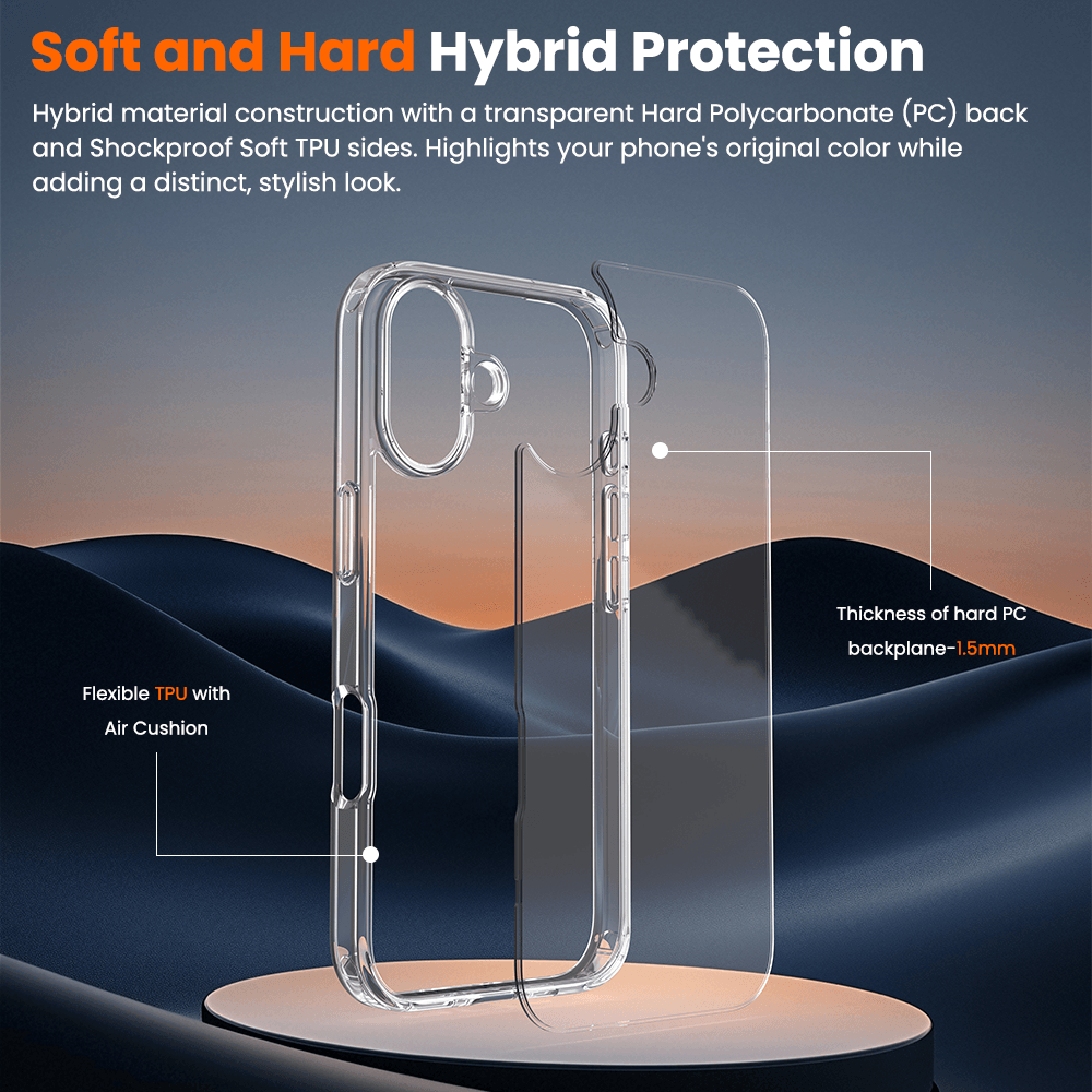 REDEFINE Ice-transparent Anti-fall Case Cover for iPhone 14 Plus