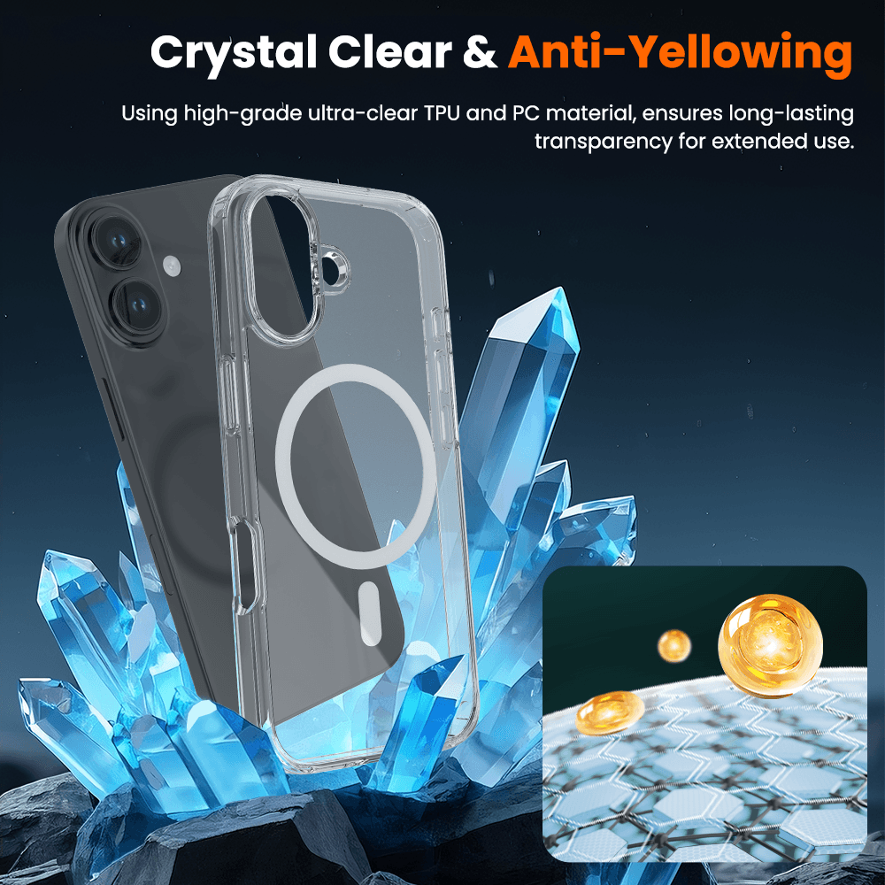 REDEFINE Ice-transparent Anti-fall Case Cover With Magnetic Ring for iPhone 14 Pro
