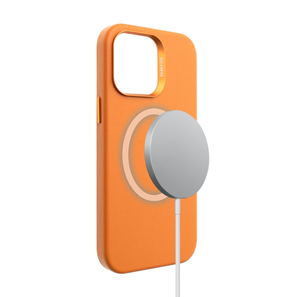 REDEFINE Metal Camera Lens PU Leather Case with Magnetic Ring for iPhone 14 Pro Magsafe