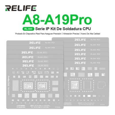 RELIFE RL-044 CPU Integrated Steel Mesh Set for Mobile Phone IP6-17 Repair Tin Planting Stencil Kit