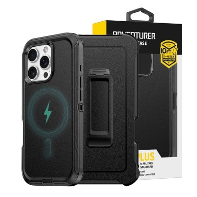 Shockproof Robot Armor Hard Plastic Case with Belt Clip Magnetic Ring for iPhone 16 Pro