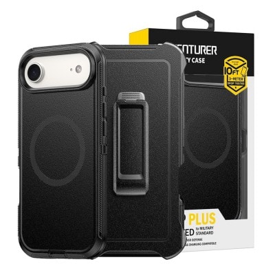 Shockproof Robot Armor Hard Plastic Magsafe Case with Belt Clip for iPhone 17 Air