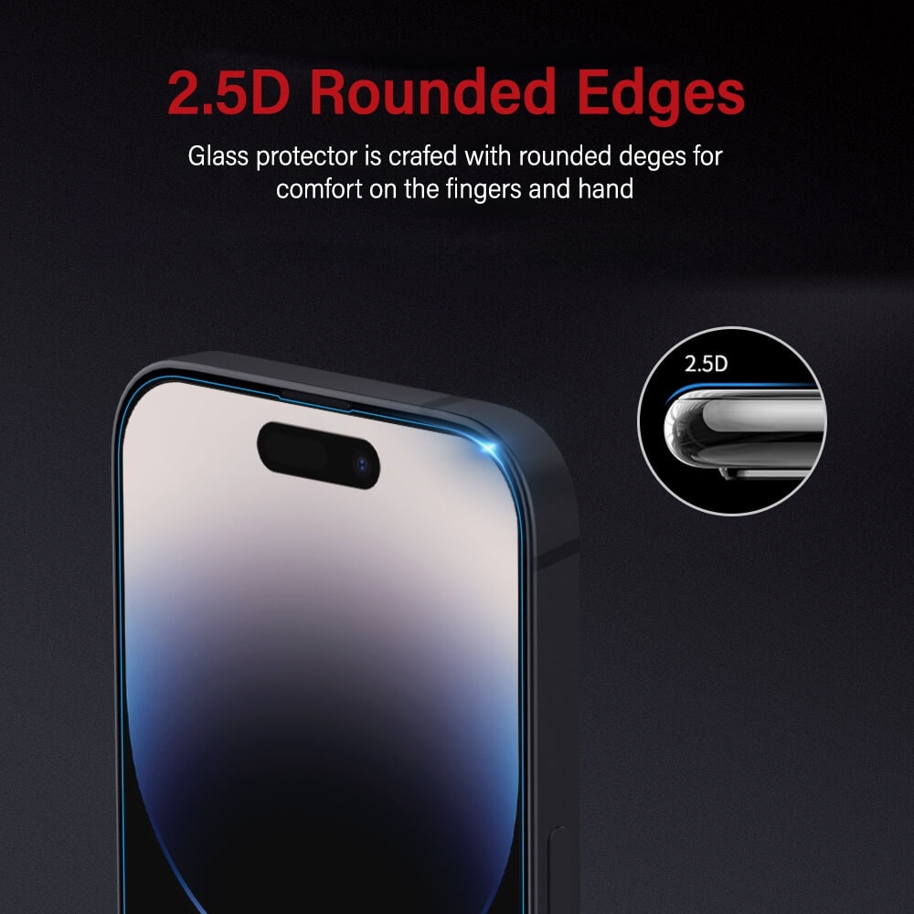 Tempered Glass Screen Protector For iPhone 14 Pro (Diamond Glass & Japan Glue Upgrade)