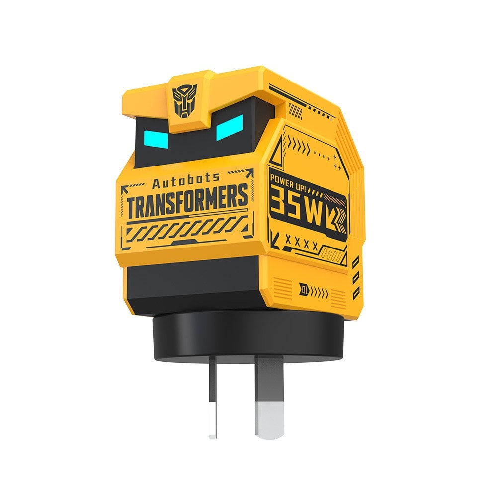 Transformers 35W PD Fast Charger TF-K21 GaN USB A + Type C Dual Port Fast Charging Charger Plug Adapter With LED
