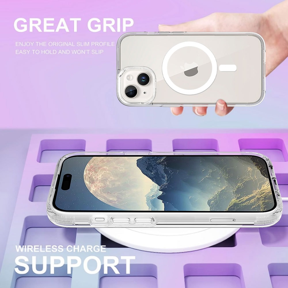 Ultimake Glitter Shockproof Transparent Magsafe Cover Case for iPhone 15