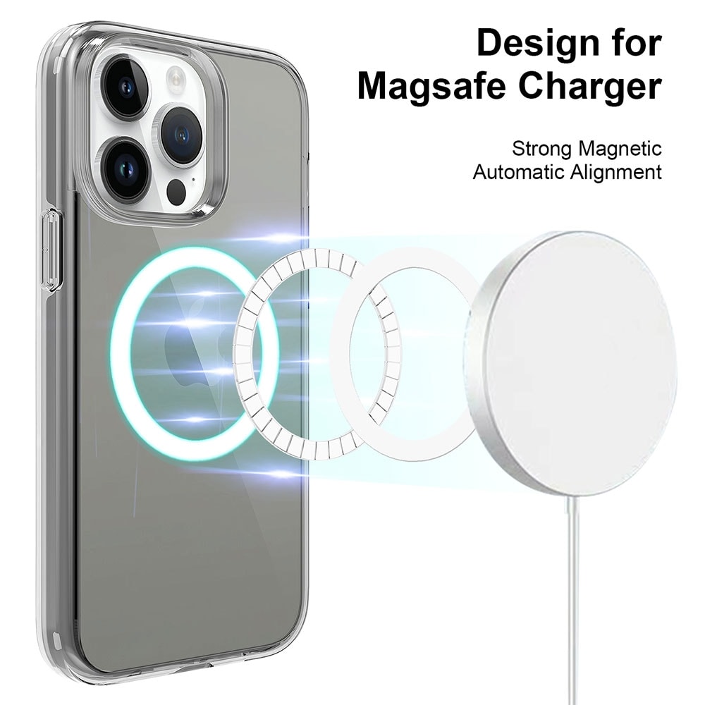 Ultimake Glitter Shockproof Transparent Magsafe Cover Case for iPhone 15 Pro